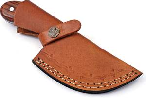 Couteau à lame fixe en acier Damas, couteau à désosser, couteau de chasse à lame pleine, couteau industriel OEM pour le camping et les activités de plein air avec étui - Product Image 4