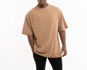 Camiseta de Algodón 100% con Logo Personalizado, Hombros Caídos, para Hombre, Estilo Vintage, Lavado Desgastado, Ajuste Holgado, Alta Calidad - Product Image 1