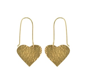 Élégant En Laiton martelé Crochet Boucle D'oreille - Product Image 6