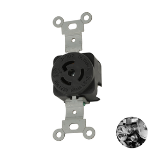 Producto de Taiwán, receptáculo de bloqueo NEMA de 15A y 125V con equipo de alto voltaje ideal para asegurar equipos eléctricos - Product Image 1