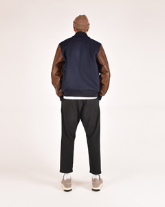 Blouson universitaire à manches en cuir de qualité supérieure avec logo personnalisé pour hommes blouson bombardier baseball Letterman veste d'hiver universitaire pour hommes - Product Image 2