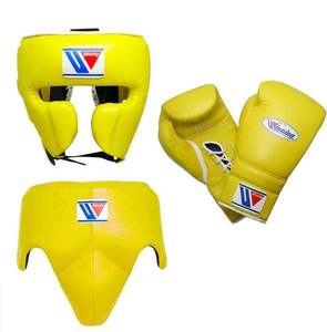 2025 Winning Boxing Set of High Quality Leather <b>Gloves</b> Headgear Groin Guard With <b>Laced</b> Wrist for Training and Sparring - Product Image 4
