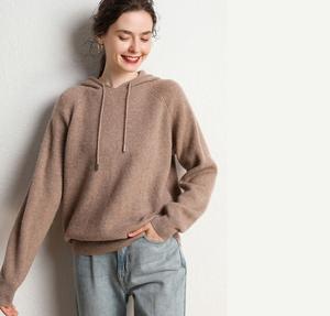 Cosy femmes pull polaire à capuche Streetwear couleur bloc cordon à capuche tricoté dernière mode femmes pull à capuche - Product Image 4