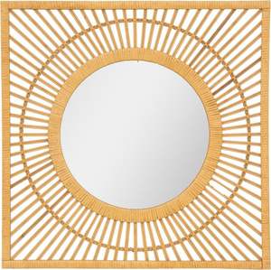 Espejo de ratán de pared Vintage decorativo moderno de alta calidad con forma de flor de Vietnam para dormitorio y sala de estar decoración del hogar - Product Image 4