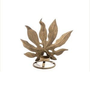 Meodious Design Home Wedding Decor Candle <b>Holder</b> Leaf Design Votive <b>Tea</b> <b>Light</b> <b>Holder</b> Metal Candle <b>Holder</b> - Product Image 1