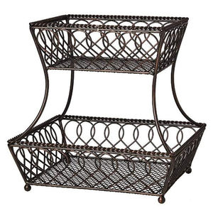 Paniers de rangement élégants dorés pour la maison Panier de rangement de comptoir en gros Organisateur en métal Stockage de chiffons - Product Image 4