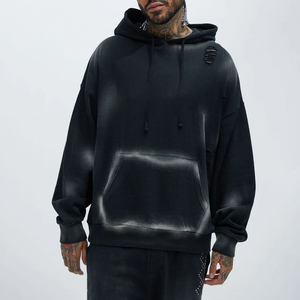 Sweat-shirt à capuche unisexe de haute qualité, surdimensionné, pour l'hiver, avec logo personnalisé imprimé, vêtements lourds - Product Image 6