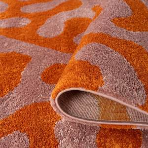 Tapis rectangulaire grand format Netline Home Joli Doodle, patchwork orange et rose, en polyester, fabriqué à la machine, style minimaliste, idéal pour chambre d'adolescent, excellent cadeau - Product Image 4