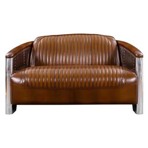 Juego de Sofás de Dos Plazas de Cuero con Diseño Moderno y Lujoso con Armazón de Madera Estilo Aviador para Sala de Estar, Escuela y Parque - Product Image 3