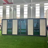 Maison conteneur préfabriquée en acier extensible et pliable pour le salon, la chambre, le bureau, la villa et le panneau sandwich.