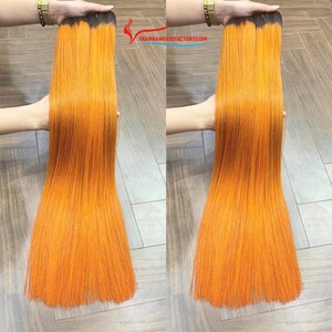 Meilleure vente Machine Double trame os droit soyeux vietnamien extensions de cheveux humains teints pour les femmes - Product Image 3