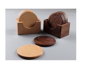 Posavasos de madera de nogal de la mejor calidad, posavasos y almohadillas para decoración de mesa y diseño personalizado de tema moderno disponible - Product Image 6