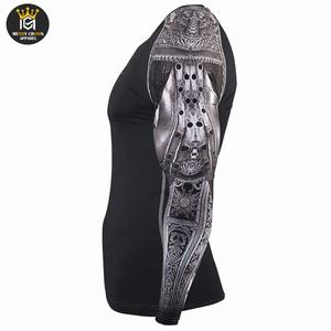 เสื้อออกกำลังกายแบบรัดกระชับสัดส่วนสำหรับผู้ชายเสื้อออกกำลังกายแบบสั้นระบายอากาศได้ดีมี2025 - Product Image 3