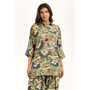 Conjunto Casual IPST-55030 de Viscosa Crepé Estampado para Primavera/Verano con Mangas Tres Cuartos - Product Image 2