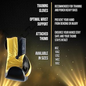 Gants de boxe haute précision avec fermeture auto-agrippante pour l'entraînement et les sacs de frappe lourds pour hommes et femmes - Product Image 5