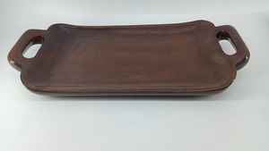 Plateau de conservation des aliments assiette de service en bois massif plateau à Dessert rustique assiette à thé café plateaux en bois servant - Product Image 4