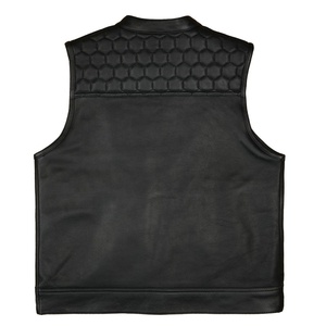 High Quality Eco-Friendly Windproof Breathable Waterproof <b>Cow</b> Leather Solid Men's Vest Front Logo Woven <b>Fabric</b> For Autumn Season - Product Image 5