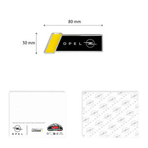 Adesivo Ufficiale Opel Motorsport Logo 3D Nero Giallo 30x80mm Design di Lusso per Carrozzeria Auto in Acciaio Inox ABS - Product Image 3