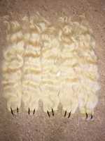 Tissage de cheveux 613 Blond indien de bonne qualité. Extension de cheveux blonds sans perte de brillance. Fermetures blondes et frontales