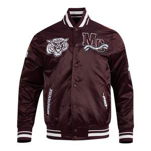 Veste Letterman en satin de qualité supérieure Style rétro classique avec boutons pression Commandes en gros pour les écoles et les clubs - Product Image 2