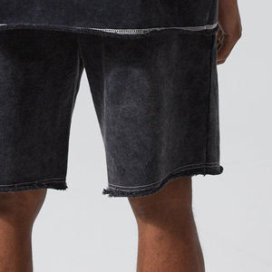 2025 nuevo estilo de ropa de calle, pantalones cortos lavados con ácido para hombres, logotipo personalizado, Material transpirable liso, pantalones cortos lavados con ácido de secado rápido para hombres - Product Image 6