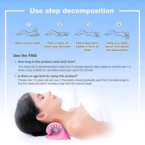 Almohada para estirar el cuello, poliuretano suave de 8,7x6,9x4,9 pulgadas, ligera, sin necesidad de energía, masaje para aliviar el cuello - Product Image 4