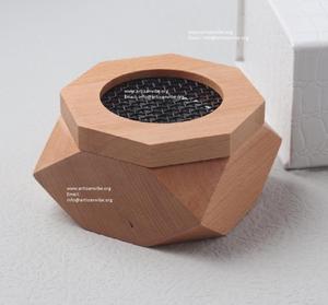 Handmade Wooden <b>Oud</b> <b>Burner</b> - Traditional Mubkhar for Bakhoor & Incense with Arabic Design - Product Image 2