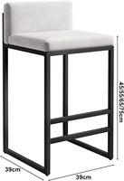 Nouveau Design Tabouret de Bar Haut de Gamme Chaises Luxe Cadre Métallique Hôtellerie Moderne