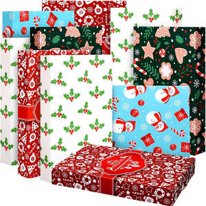 Coffrets cadeaux de vacances Emballage de qualité supérieure pour cadeaux de mariage et d'anniversaire Flocon de neige Grands coffrets cadeaux polyvalents Boîte supérieure et inférieure - Product Image 6