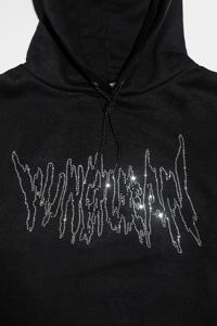 Sweat à capuche personnalisé de qualité supérieure avec strass pour hommes Sweat à capuche sur mesure avec logo personnalisé Couleur personnalisée - Product Image 4