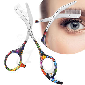 Small Lash <b>Scissors</b> <b>With</b> <b>Comb</b> For Precision Trimming And Eyelash Maintenance - Product Image 1