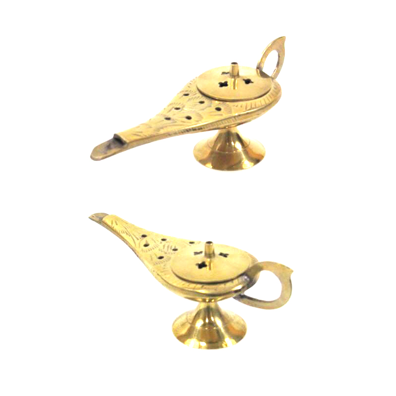 Lampe à huile Aladin en laiton - Antiquités