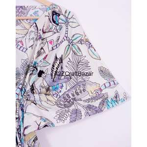 Evening Party Wear <b>Women's</b> Long <b>Dress</b> Hand Block Printed Kaftan Casual Indian Handmade Pure Cotton Summer Autumn Comfort <b>Dress</b> - Product Image 4