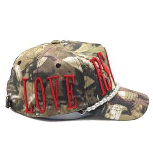 High Quality Design Your Own logo Leather Strap 5 Panel Curved Brim <b>Camo</b> Baseball <b>Cap</b> - Product Image 2