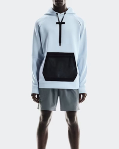 Ropa deportiva de poliéster de primera calidad con logotipo personalizado, Sudadera con capucha, bolsillo de malla de moda, ligero, cómodo, patrón sólido, venta al por mayor - Product Image 4