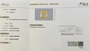 ลูกปัดพลอยแซฟไฟร์สีเหลืองแบบเหลี่ยมเพชรพลอยได้รับการรับรองมาตรฐาน AAA + ลูกปัดพลอยหลวมตัดความร้อน9x10มม. สี4.87ct เล่นเป็นของขวัญ - Product Image 5