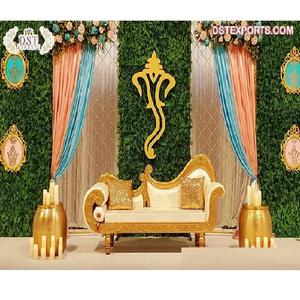 งานแต่งงานที่สวยงามเหตุการณ์การต้อนรับเวทีโซฟาเวทีแต่งงานสำหรับการรับจัดงานแต่งงานที่เป็นที่นิยมเจ้าสาวเจ้าบ่าวที่นั่ง Loveseat - Product Image 1