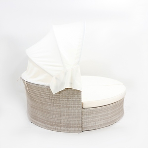 Juego de muebles para sala de estar, sofá de ratán PE con marco de acero y cojines de poliéster para uso interior del hogar - Product Image 2