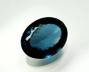 Fabuloso Natural London Blue Topaz Gemstone Enorme forma ovalada Corte facetado Piedra de tamaño personalizable suelta - Product Image 1