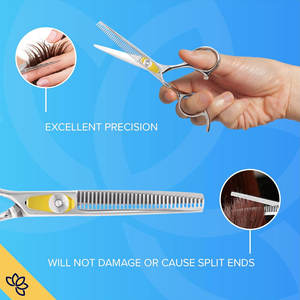 Ciseaux de cheveux professionnels, ciseaux à dents japonais en acier inoxydable pour hommes/femmes/enfants/salon et maison-6.5" - Product Image 2