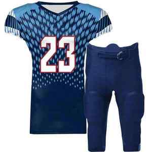 Camiseta de fútbol americano de diseño personalizado, malla sublimada, uniformes de secado rápido, camiseta de fútbol americano con bordado totalmente personalizado - Product Image 1