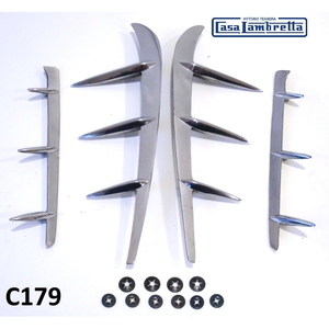 Juego de 4 Luces Laterales para Motocicleta Lambretta Special + SX150+ TV3 + GT/TV200, Acabado Cromado - Product Image 1