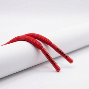 Cordons élastiques tressés en polyester 100% imperméable avec logo personnalisé |   Vêtements, sweats à capuche, pantalons, sacs, chaussures, cordons, embouts de cordons - Product Image 6