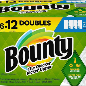 Bounty 95028CT Perforated Towel Rolls, 2-Ply, White, 11 x 10 1/5, 40 <b>Sheets</b>/Roll, 30 Rl/Ctn - Product Image 2