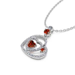 จี้สร้อยคอแฟชั่นรูปหัวใจคู่ Jeulia I Carry Your Heart ทำจากเงินแท้ - Product Image 3