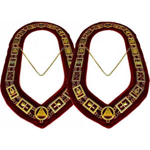 Collier de chaîne maçonnique Regalia Scottish Rite 33e degré avec collier de chaîne de la plus haute qualité en velours noir - Product Image 4