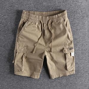 Shorts cargo pour hommes en polyester/coton en gros, écologiques, élégants, logo personnalisé, durables, design multi-poches, non tissés - Product Image 3