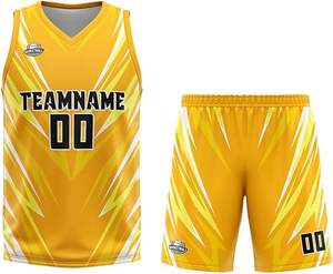 Ensemble de maillot de basket-ball réversible personnalisé respirant et imprimé pour votre propre équipe homme vêtements pour vêtements de basket-ball - Product Image 1