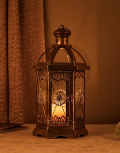 Available High Quality Round Available Glass Candle <b>Jar</b> for Home & Hotel Decoration New Design Best Price Metal Candle Lantern - Product Image 5
