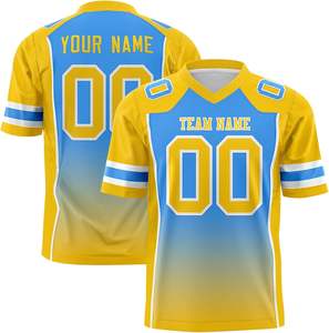 Maillots de football américain OEM tissu en maille de haute qualité coupe Streetwear graphiques de sublimation personnalisés pour les vêtements de sport scolaires - Product Image 2